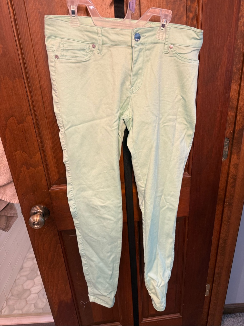 Express Women's Mint Skinny Jeans